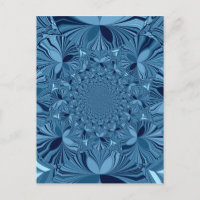 Linda e Iridescente Arte Caleidoscópica Azul