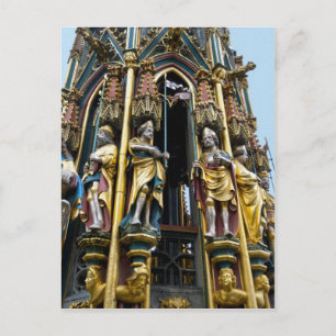 Cartão Postal Linda fonte em Nuremberg