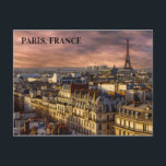 Cartão Postal Linda Foto da Torre Eiffel em Paris, França Skylin<br><div class="desc">Cartão postal com a bela foto do horizonte de Paris, França, com a Torre Eiffel ao fundo. Cartão postal de excelente para negociação ou pós-passagem.</div>