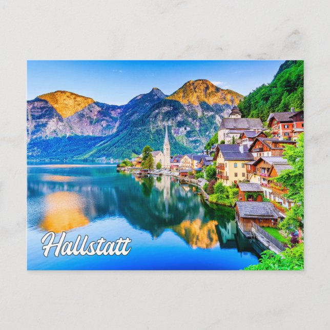Cartão Postal Linda Hallstatt, Áustria (Frente)