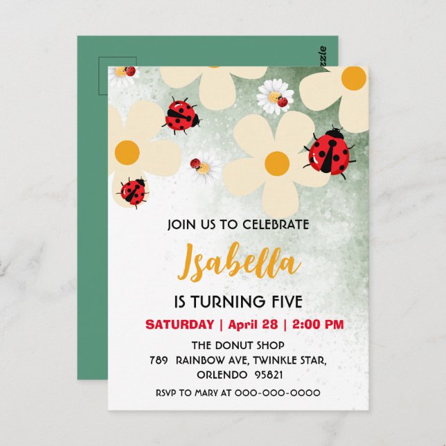 Cartão Postal Linda Joia de Bolinhas Vermelhas Joana Flor de Nas (Frente/Verso)