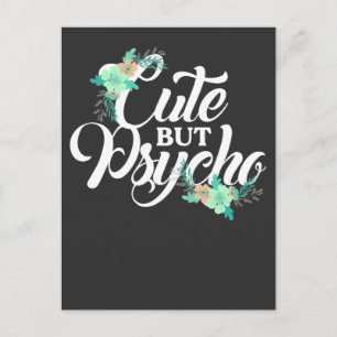 Cartão Postal Linda, mas psicótica Garota sarcástica feminista M