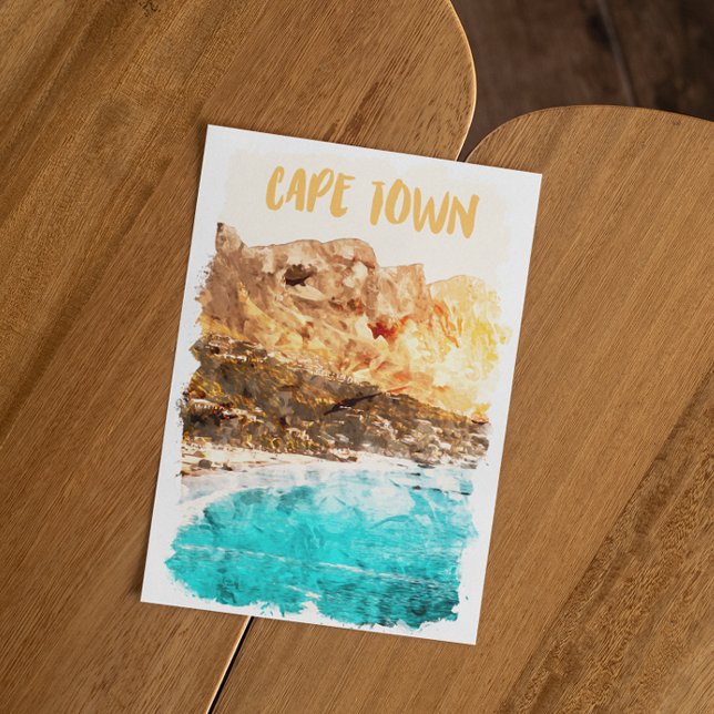 Cartão Postal Linda Mesa da Cidade do Cabo Vista aérea de montan (cape town south africa table mountain souvenir)