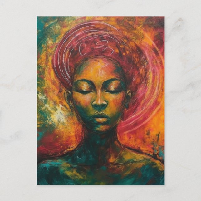 Cartão Postal Linda Mulher Negra (Frente)