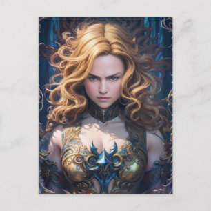 Cartão Postal Linda Mystical Fantasy Female