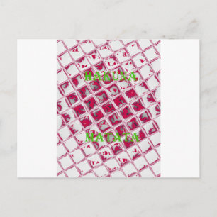 Cartão Postal Linda Na moda Vermelha Imagem Espelhada