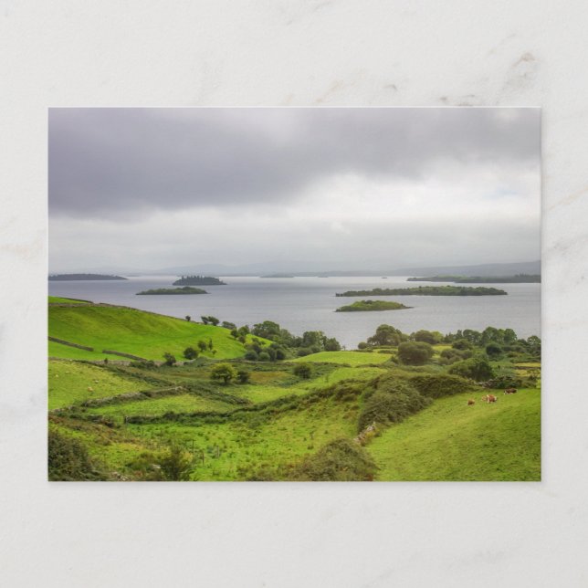 Cartão Postal Linda paisagem da Irlanda (Frente)