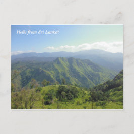 Cartão Postal Linda paisagem das montanhas do Sri Lanka