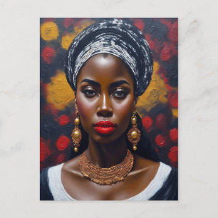 Cartão Postal Linda pintura negra africana