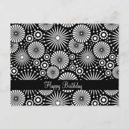 Cartão Postal Linda postcard retrô em preto e branco