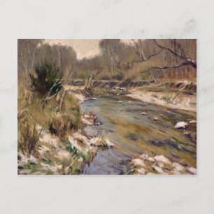 Cartão Postal Linda Rua Louis County Kiefer Creek no inverno