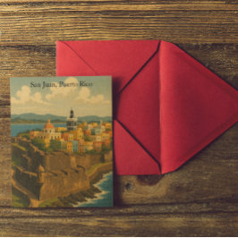 Cartão Postal Linda San Juan Porto Rico Arte Retroativa