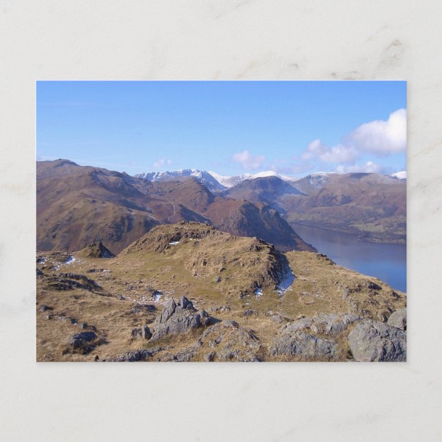 Cartão Postal Linda vista de Hallin Fell Cumbria (Frente)