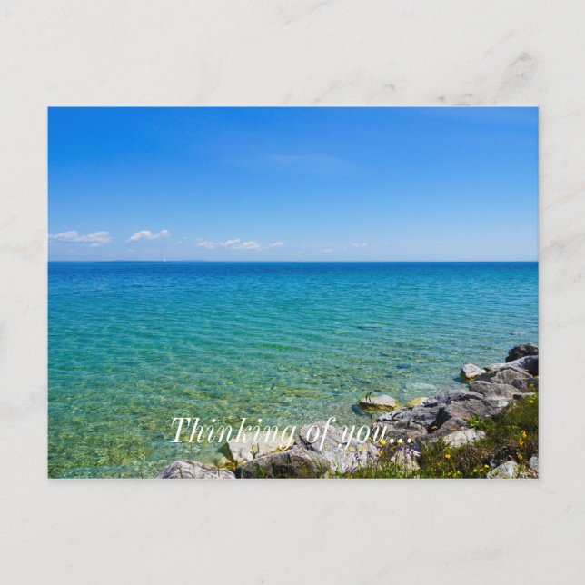 Cartão Postal Lindas Cores Do Lago Huron (Frente)