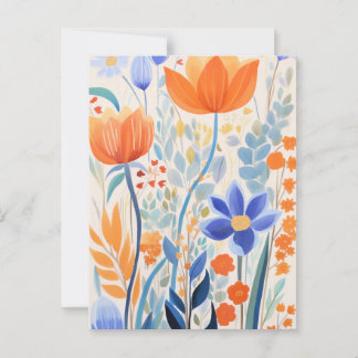 Cartão Postal Lindas Flores Laranja