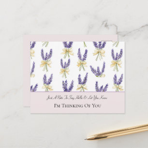 Cartão Postal Lindas Flores Lavanda Arcos Pensando em Você