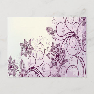 Cartão Postal Lindas Flores Roxas
