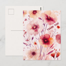 Cartão Postal Lindas Flores Silvestres OBRIGADO