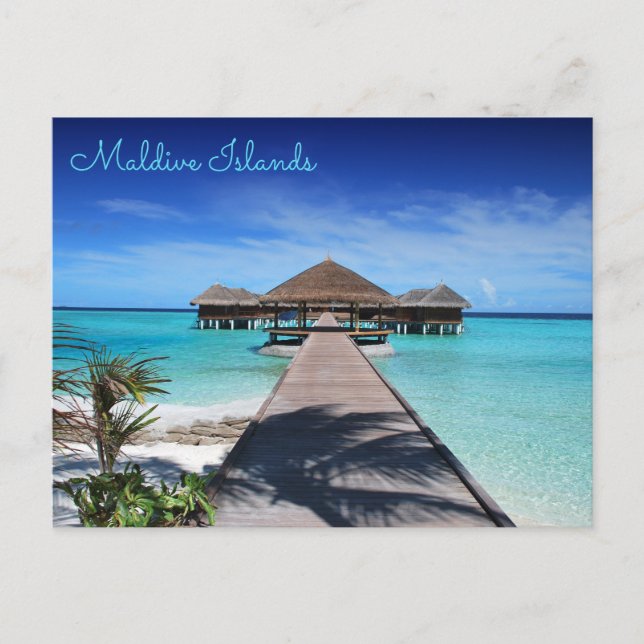 Cartão Postal Lindas ilhas Maldive | Cartão-postal Maldivas (Frente)