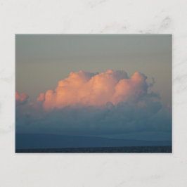 Cartão Postal Lindas nuvens cumulonimbus ao pôr do sol no Havaí