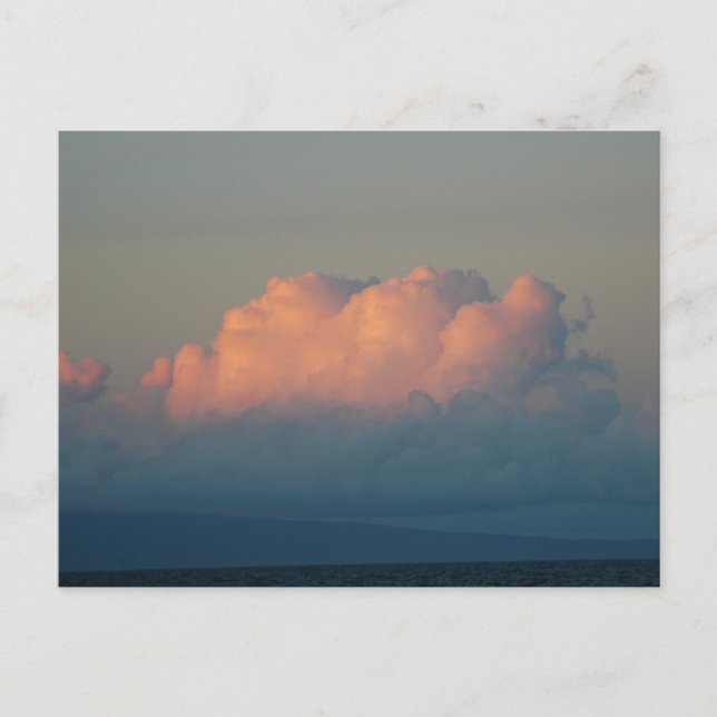 Cartão Postal Lindas nuvens cumulonimbus ao pôr do sol no Havaí (Frente)