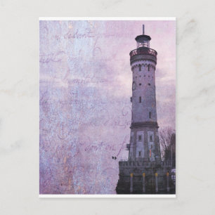 Cartão Postal Lindau Germany Lighthouse