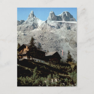 Cartão Postal Lindauerhütte Três Torres Vista de Montanha Vintag