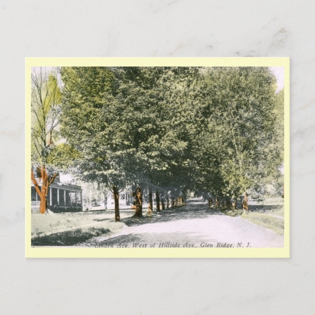 Cartão Postal Linden Ave., Glen Ridge NJ 1915 (Frente)