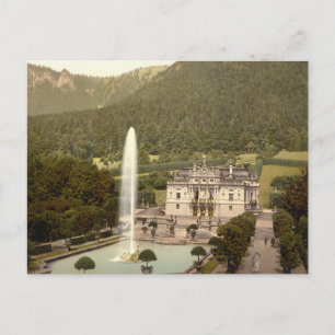 Cartão Postal Linderhof Castle, Baviera, Alemanha