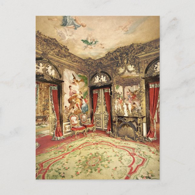 Cartão Postal Linderhof Palace Upper Bavaria Alemanha (Frente)