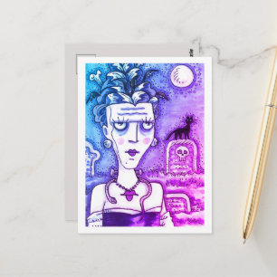 CARTÃO POSTAL LINDÍSSIMO MONSTRO FRANKENELLA ASSUSTADOR, TÚMULOS