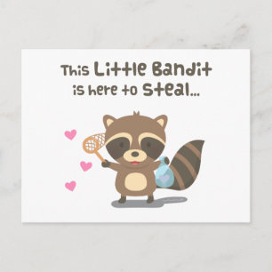 Cartão Postal Lindo Amor Pequeno Bandido Máscarado Guaxinim