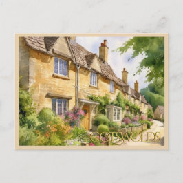 CARTÃO POSTAL Lindo Aquarela as Cotswolds Viagem