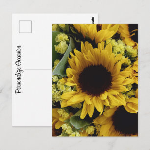 Cartão Postal Lindo Buquê de Pequenas Flores do Girassol