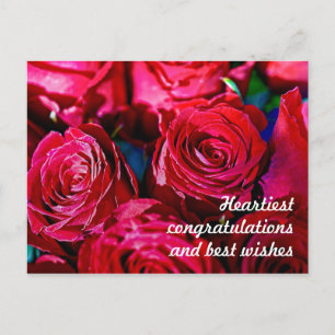 Cartão Postal Lindo Buquê De Rosas Vermelhas