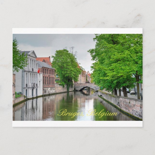 Cartão Postal Lindo Canal Bruge (Frente)