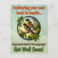 Lindo cartão-postal de Get Well dos Baltimore Orio