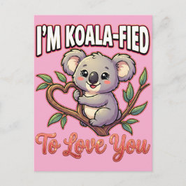 Cartão Postal Lindo Coala de São Valentim – Estou Coala-izado pa