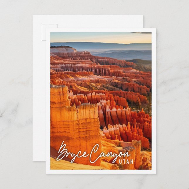 Cartão Postal Lindo e cênico vista de Bryce Canyon Utah EUA (Frente/Verso)