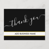 Lindo Elegante Ouro Preto Negócios OBRIGADO Pos