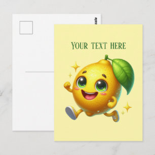 Cartão Postal Lindo limão fresco personalizável