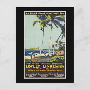 Cartão Postal Lindo Lindeman Grande Barreira de Coral