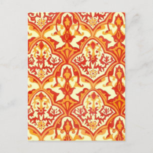 CARTÃO POSTAL LINDO PADRÃO - VERMELHO E LARANJA