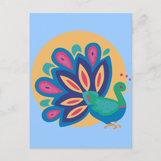 Cartão Postal Lindo Pavão Um (Frente)
