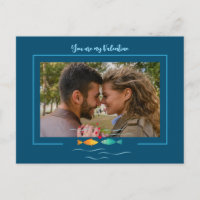 Lindo peixe de amor no oceano foto personalizada