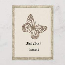 Cartão Postal Lindos Borboletas Dourados Obrigado Festa Bebê