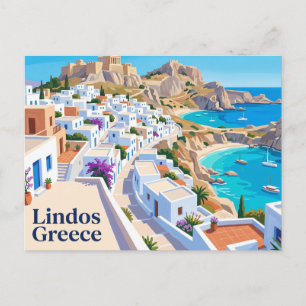 Cartão Postal Lindos Grécia