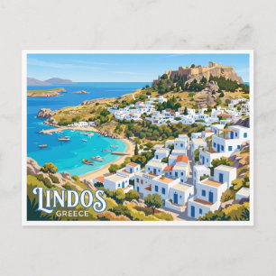 Cartão Postal Lindos Grécia