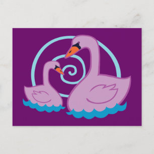 Cartão Postal Lindos Swans