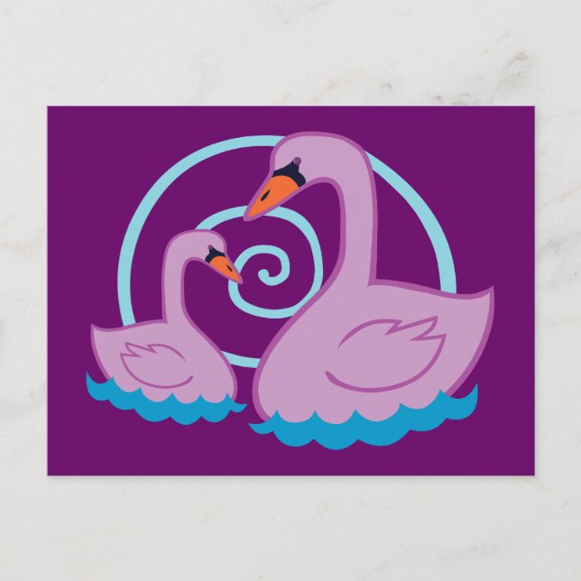Cartão Postal Lindos Swans (Frente)